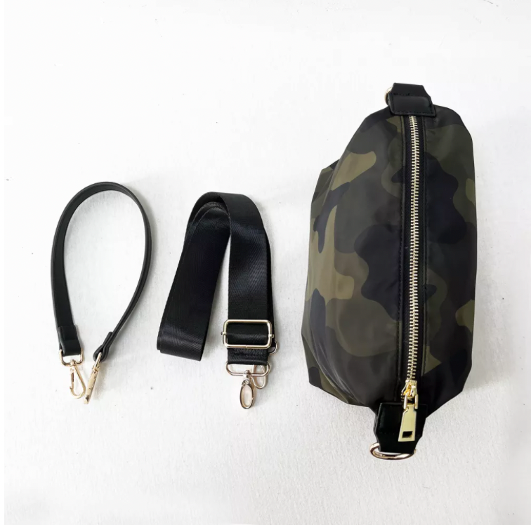 Everly Crossbody: Green Camo