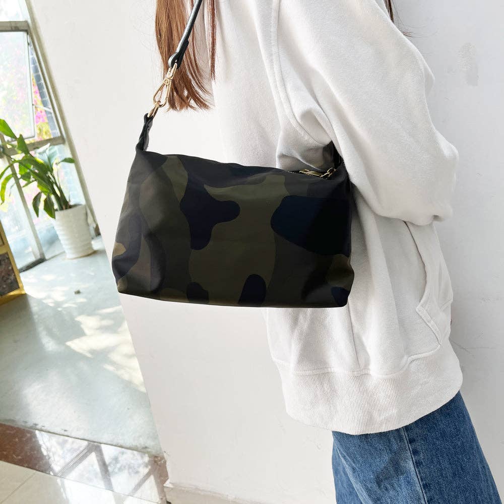 Everly Crossbody: Green Camo