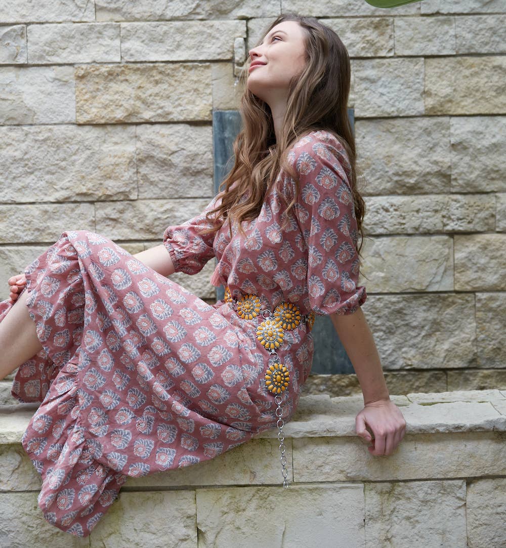 Kaishori Block Printed Cotton Dress