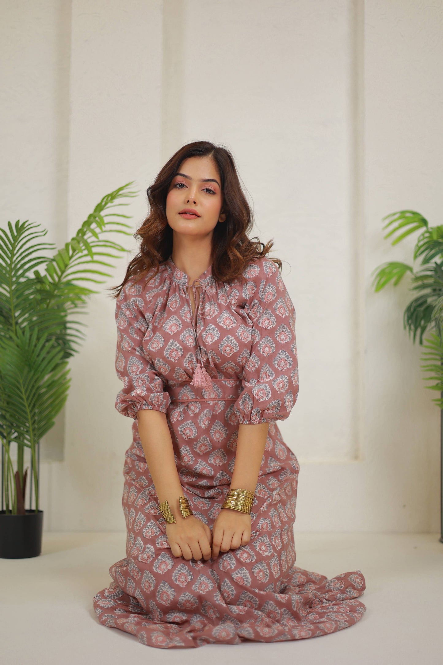 Kaishori Block Printed Cotton Dress