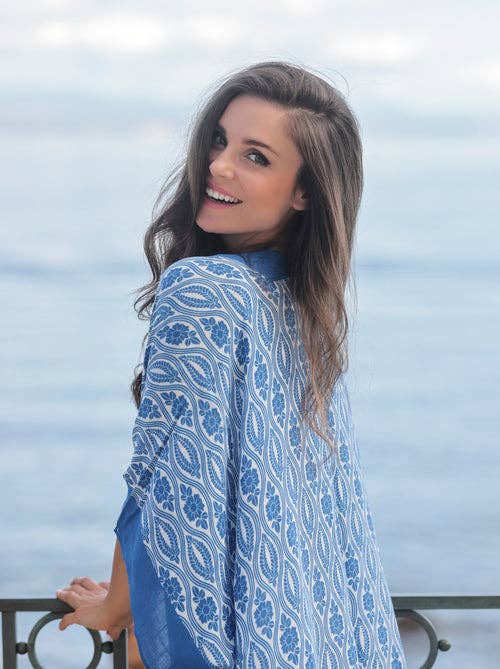 CATALINA KIMONO, BLUE: Blue