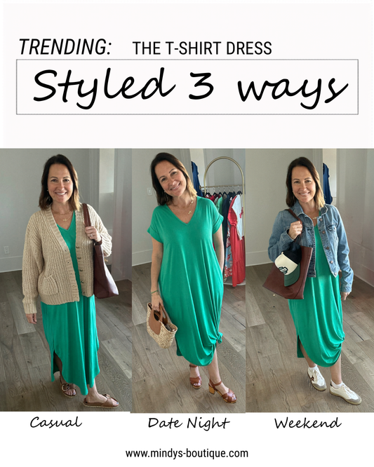 How to Style a T-Shirt Dress 3 Ways: Casual, Date Night & Weekend Looks