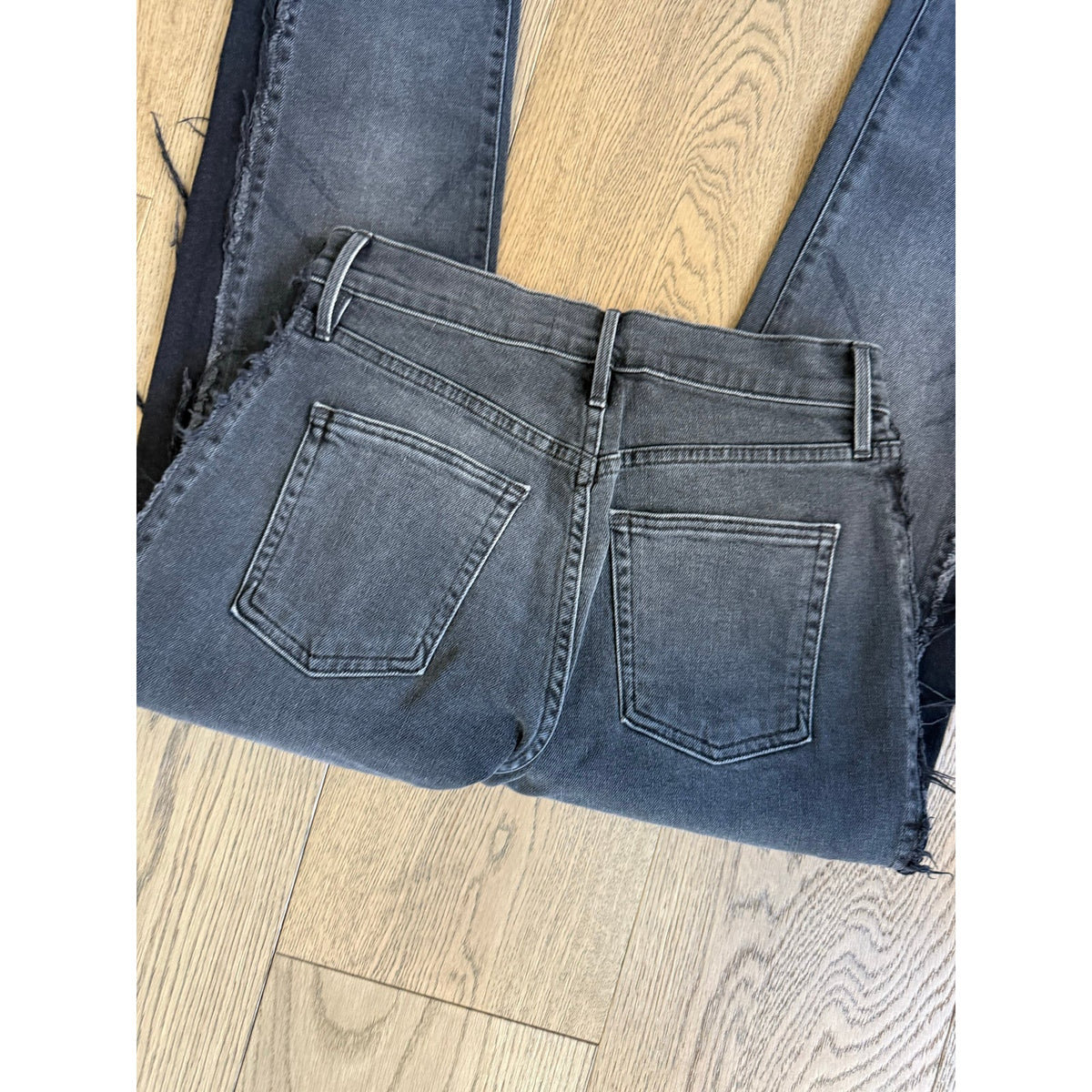 3x1 Made Here Jolee Two-Tone Raw Hem Fringe Skinny Jeans 24