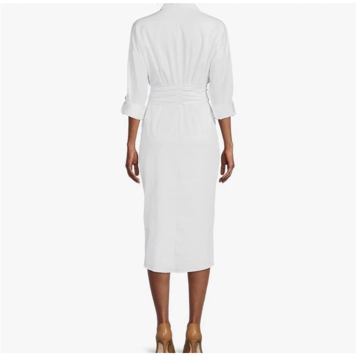 Antonio Melani Striped Linen Button-Down Maxi Dress 12