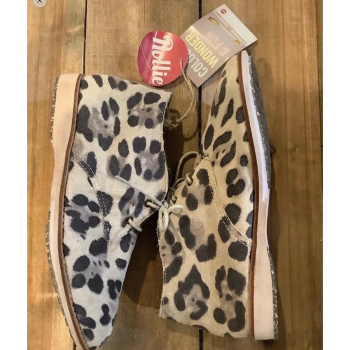 Rollie Nation Derby Leopard Print Canvas Desert Boots size 6.5 – 7 (EU 37)
