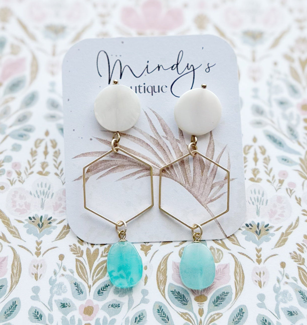 Ocean Eyes Earrings - Handmade by Mindy - Mindy's Boutique
