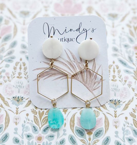 Ocean Eyes Earrings - Handmade by Mindy - Mindy's Boutique