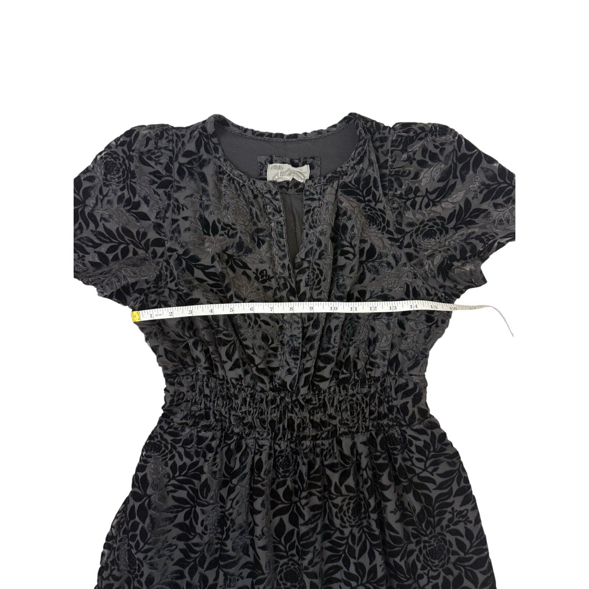 Anthropologie The Somerset Velvet Mini Dress Black Size S