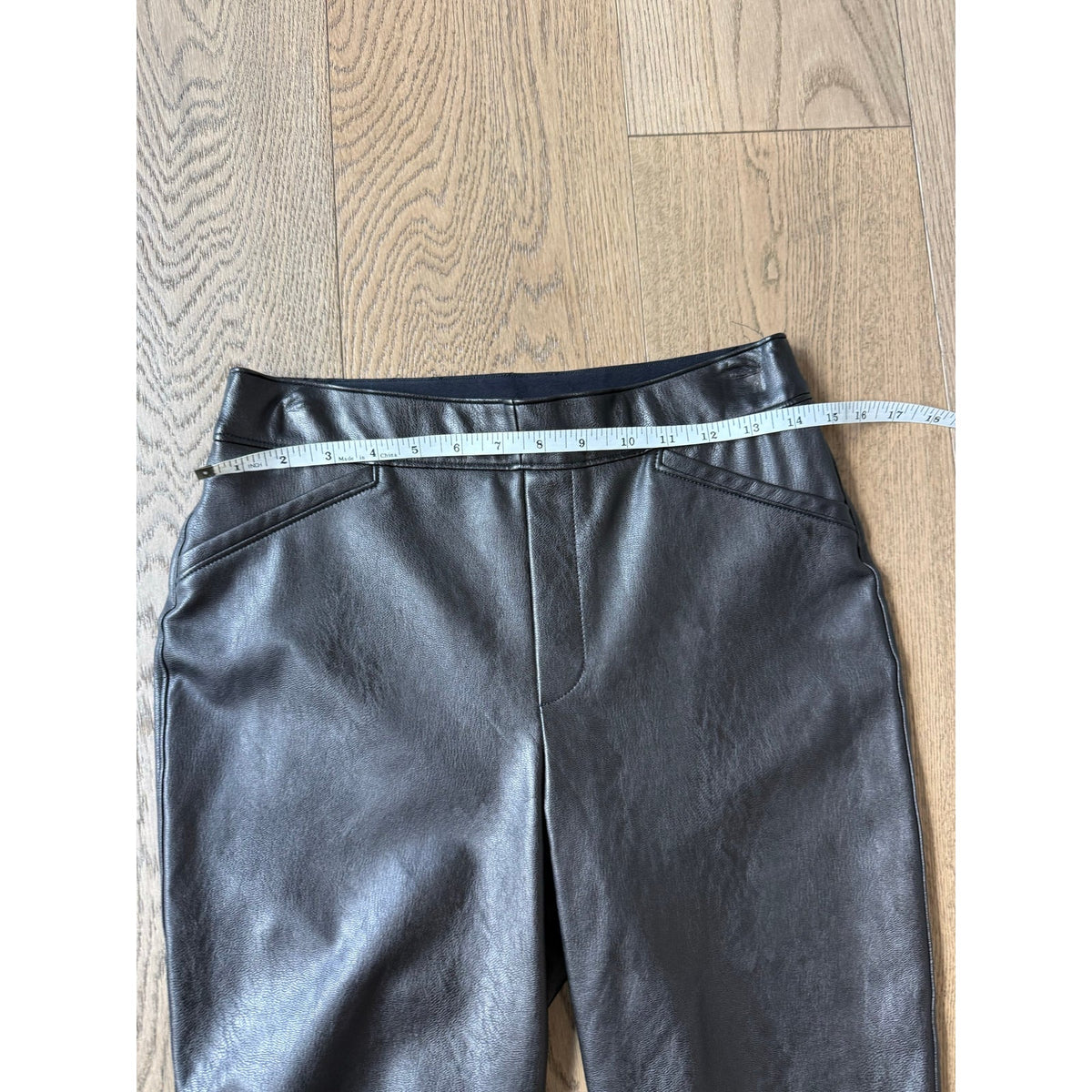 Spanx Faux Leather Flare Pants in Espresso Brown M
