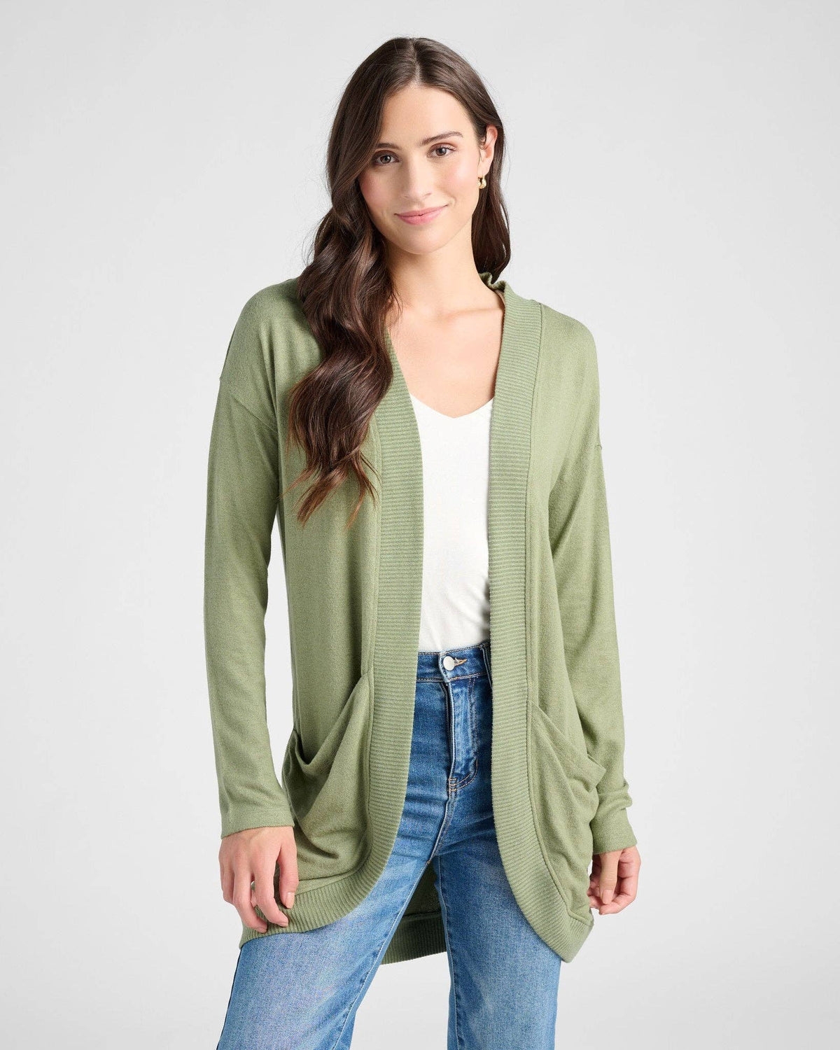 Cocoon Cardigan: Hunter Green - Mindy's Boutique