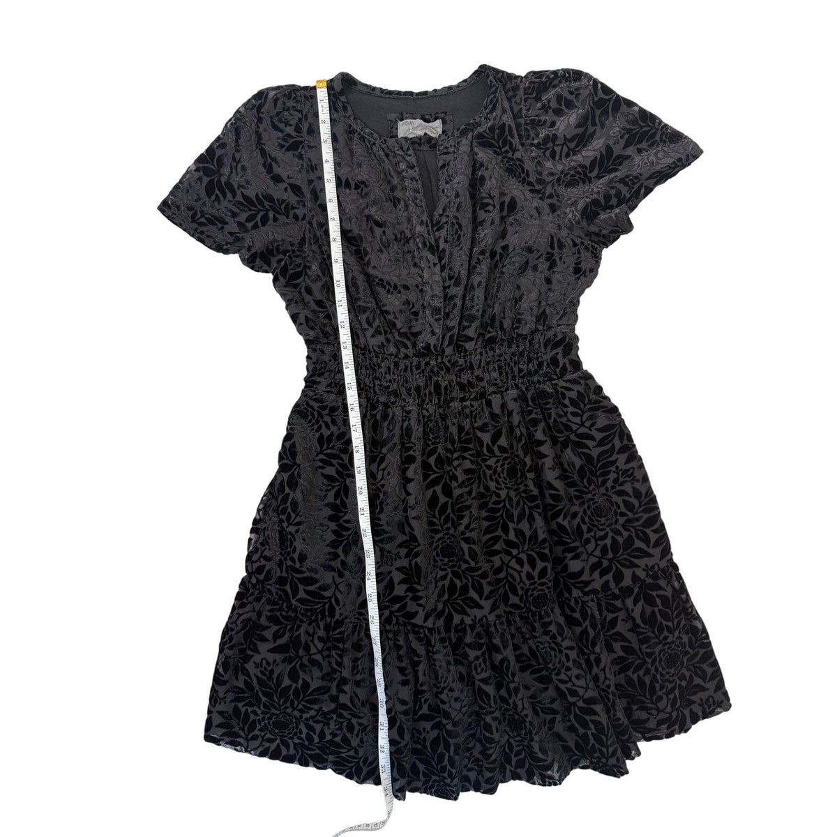 Anthropologie The Somerset Velvet Mini Dress Black Size S