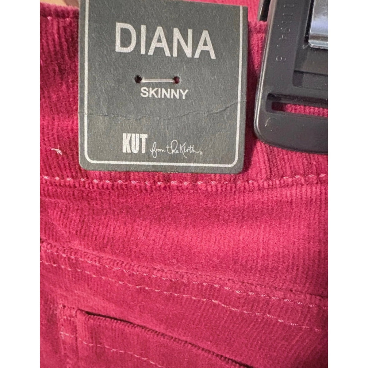 KUT from the Kloth NWT Diana Skinny Corduroy Pants in Magenta 10