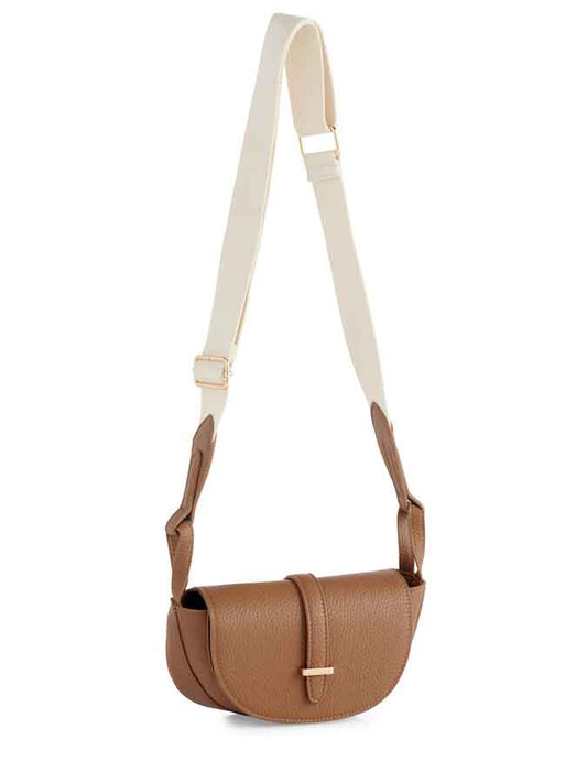 ALBA CROSS-BODY: TAN