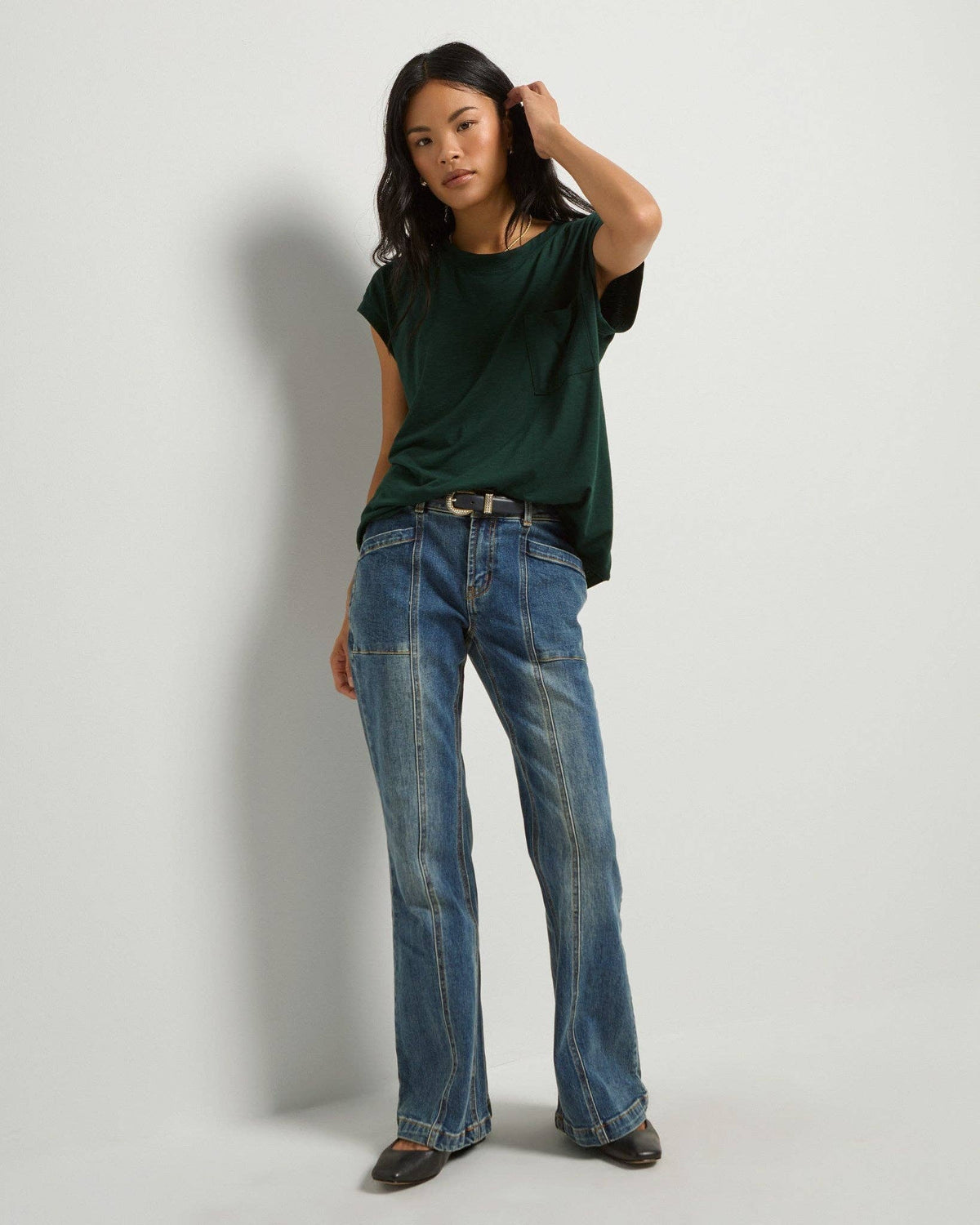 Merrit Island Tee: Hunter Green - Mindy's Boutique