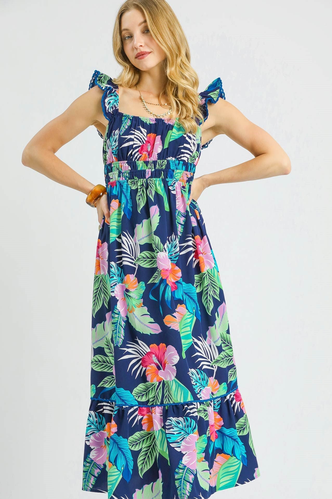 tropical navy - Mindy's Boutique