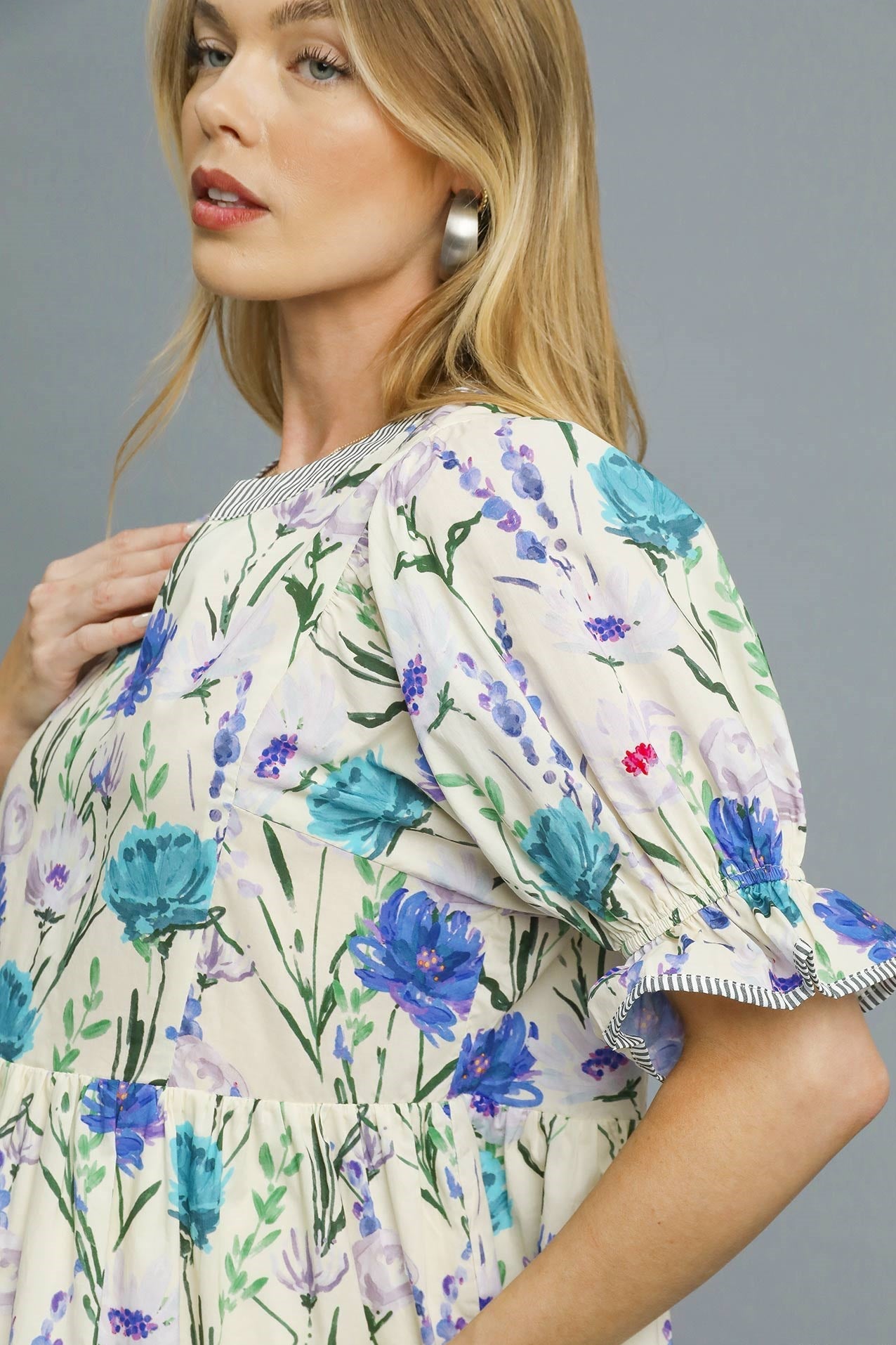 blue babydoll - Mindy's Boutique