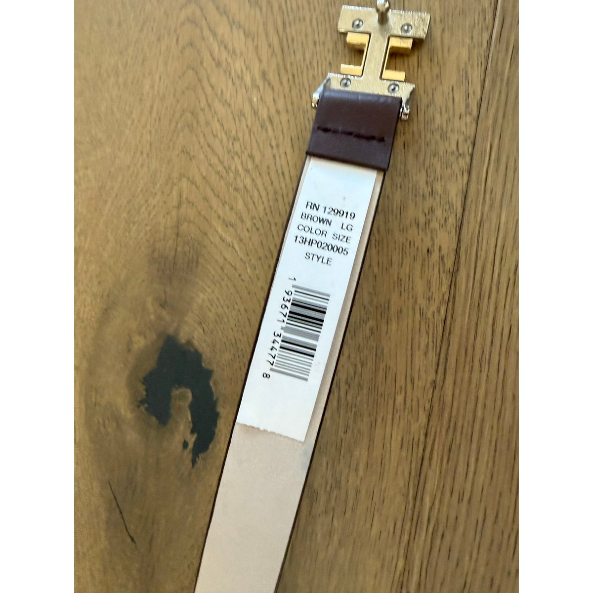 Tommy Hilfiger Women's Reversible Brown H-Logo Belt L