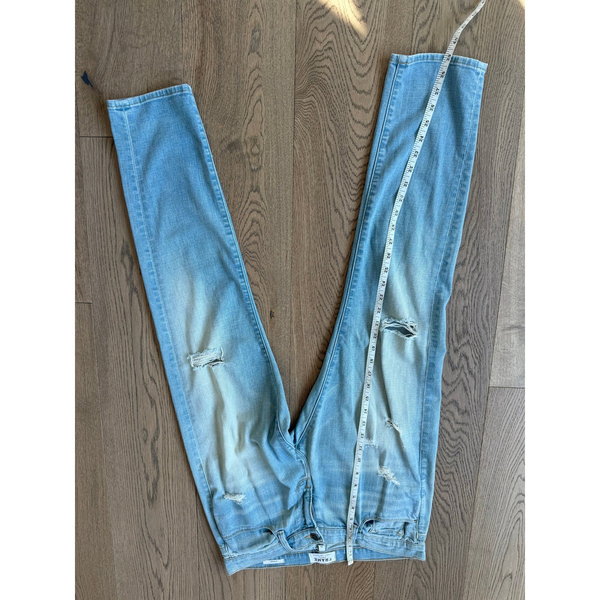 FRAME Denim Le Garcon Distressed Slim Boyfriend Jeans 28