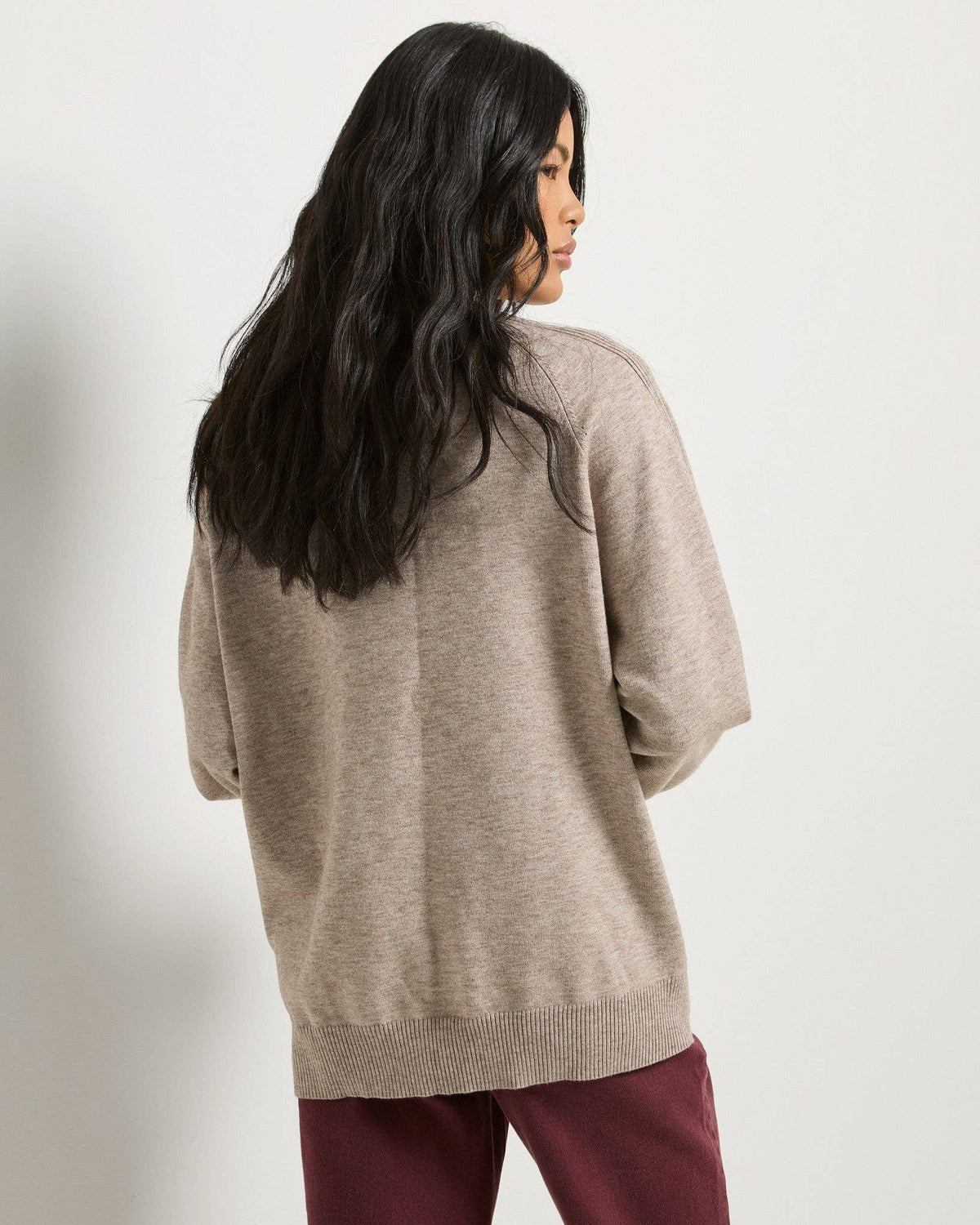 Harmony Tunic Sweater: Heather Sandbar - Mindy's Boutique