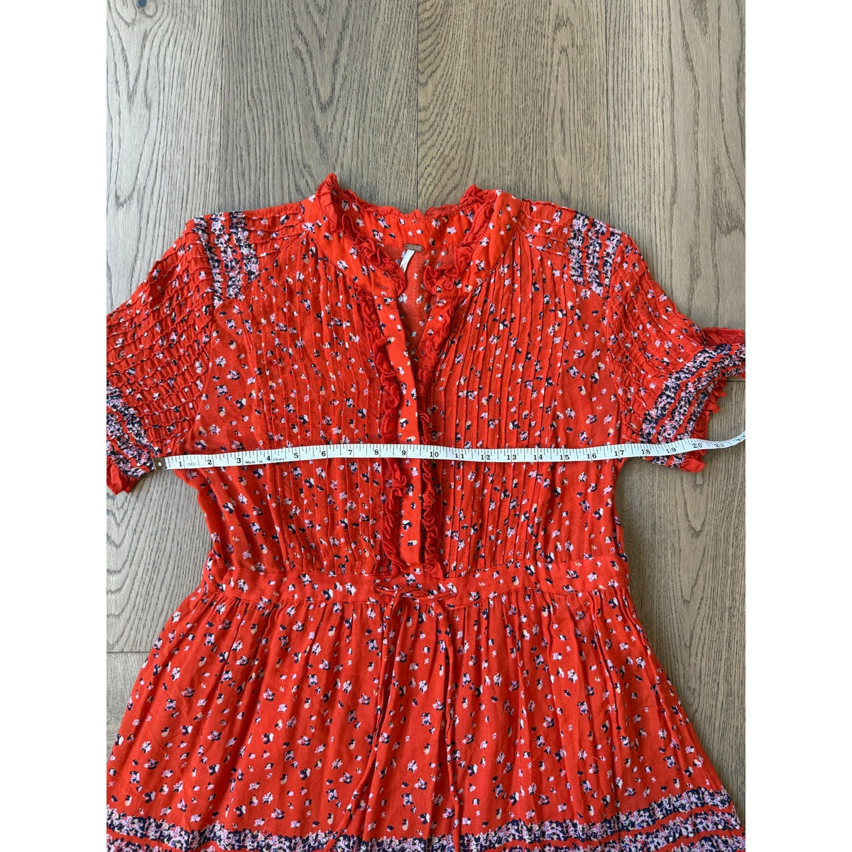 Free People Rare Feelings Red Printed Maxi Dress small