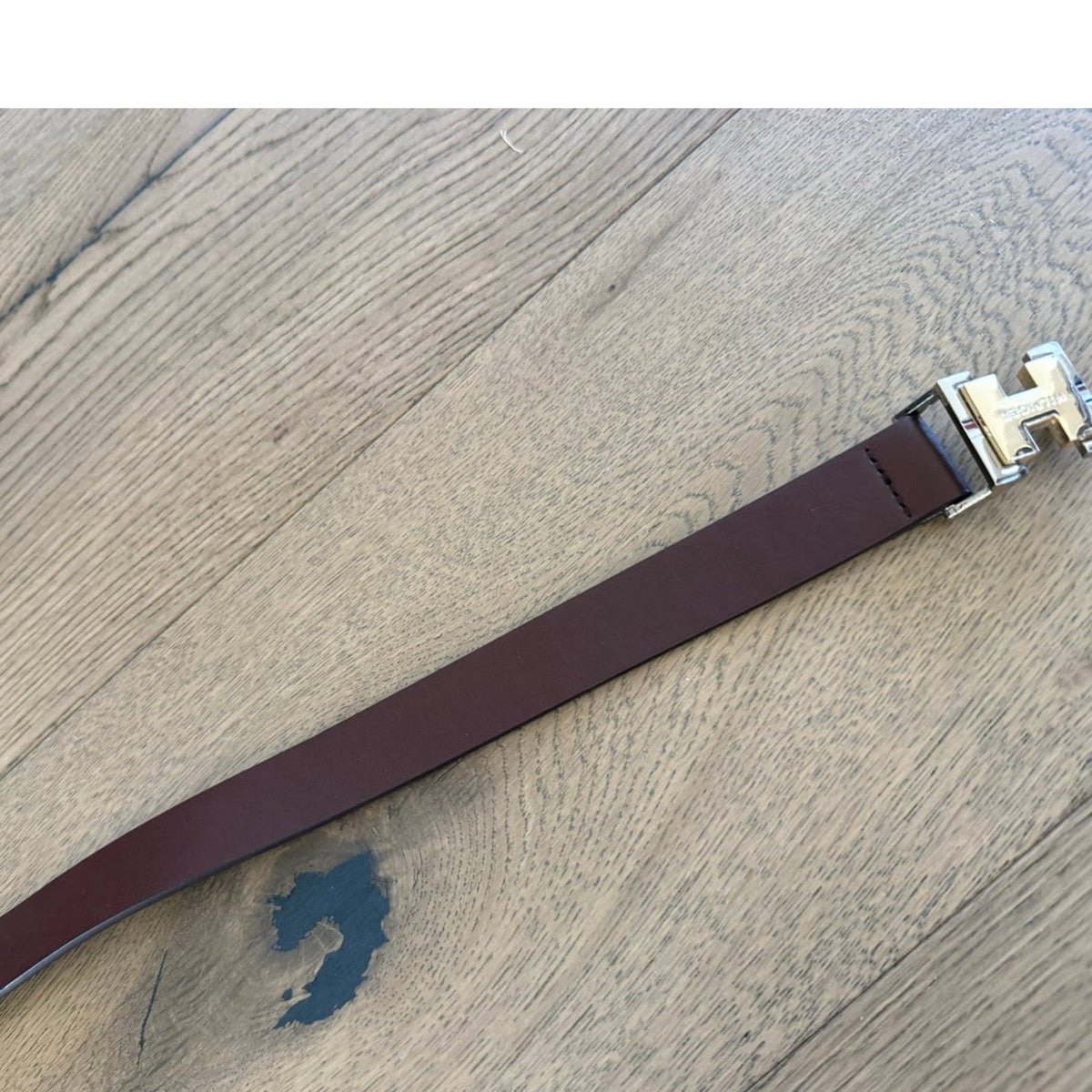 Tommy Hilfiger Women's Reversible Brown H-Logo Belt L
