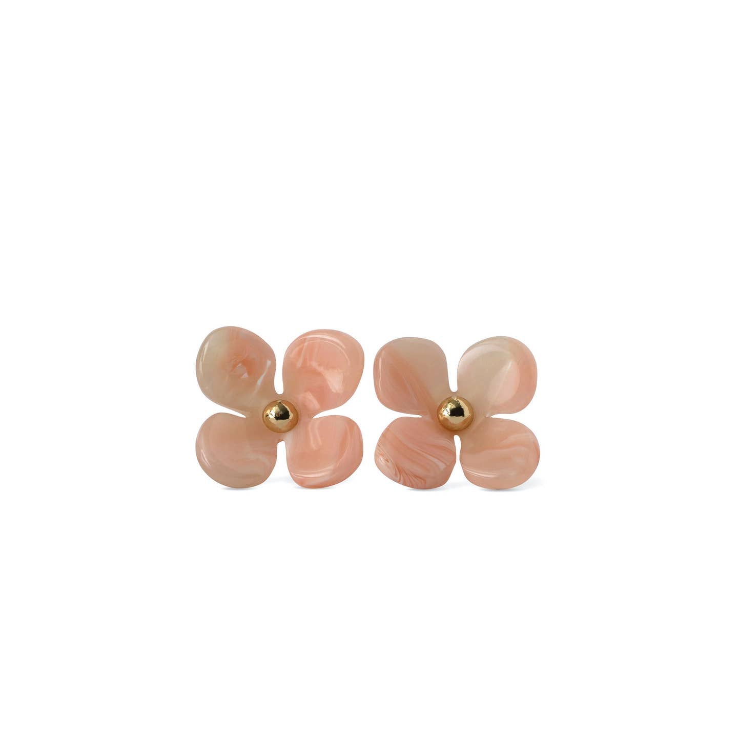 Hydrangea Studs - Creamsicle - Mindy's Boutique