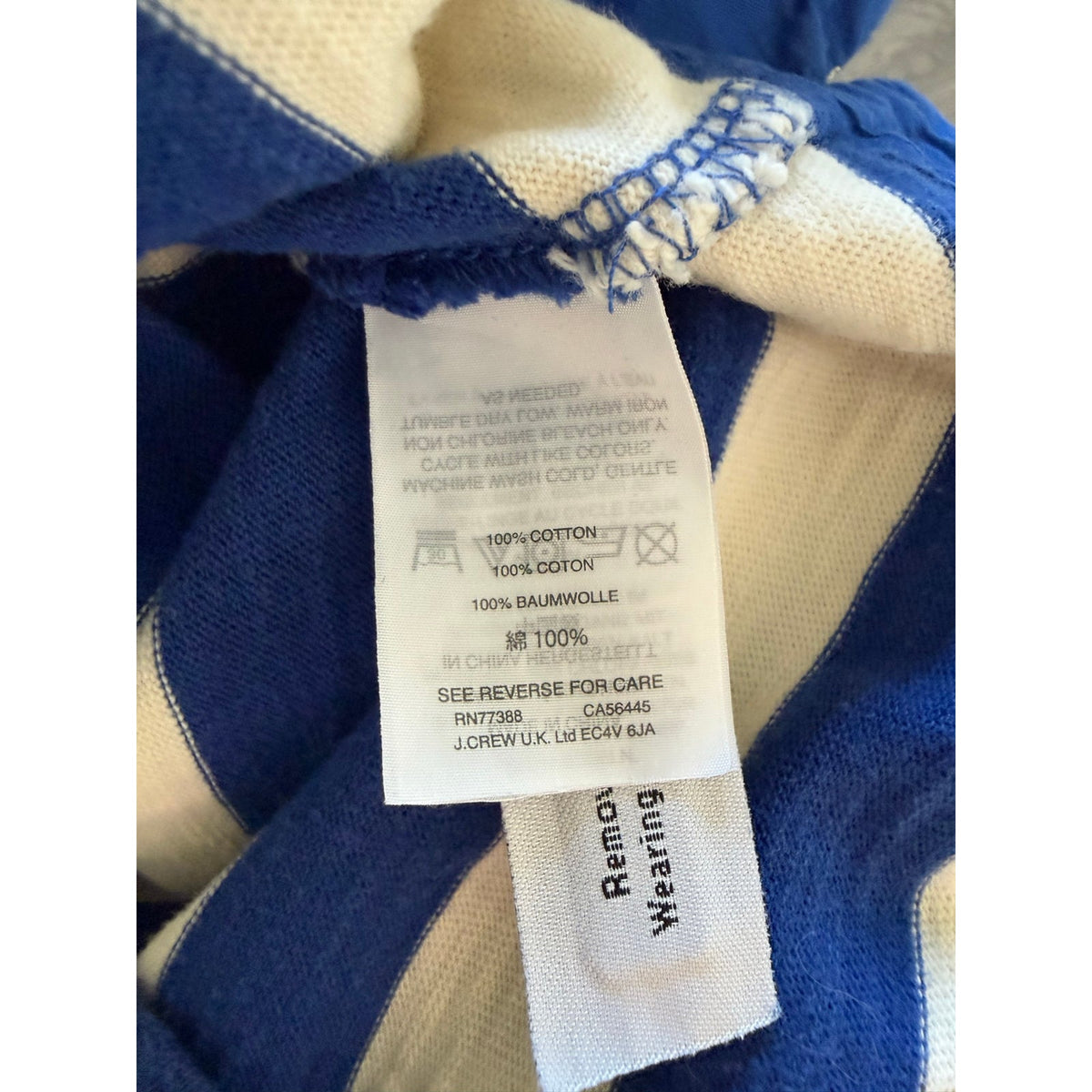J. Crew Nautical Blue and White Striped Cotton Tunic Dress M - Mindy's Boutique