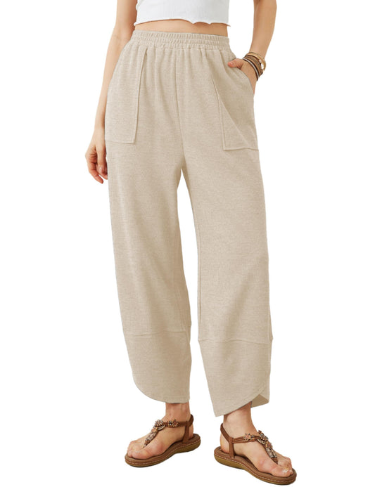 These are so comfy perfect for everyday wear.  They are barrel legs but more tapered.
