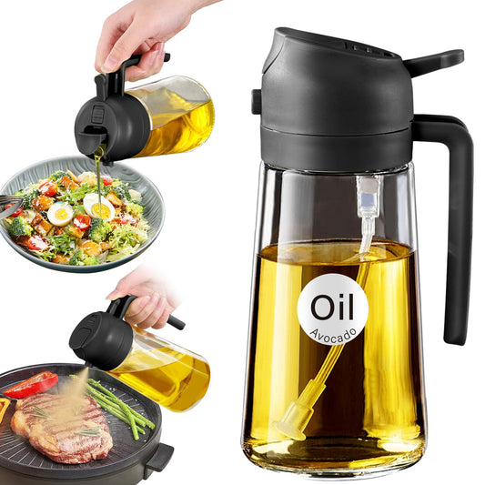 Game Changer!!  This 16oz/470ml Glass Olive Oil Sprayer is my favorite kitchen gadget.