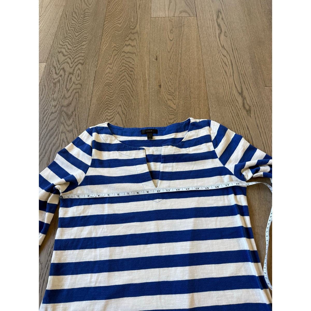 J. Crew Nautical Blue and White Striped Cotton Tunic Dress M - Mindy's Boutique