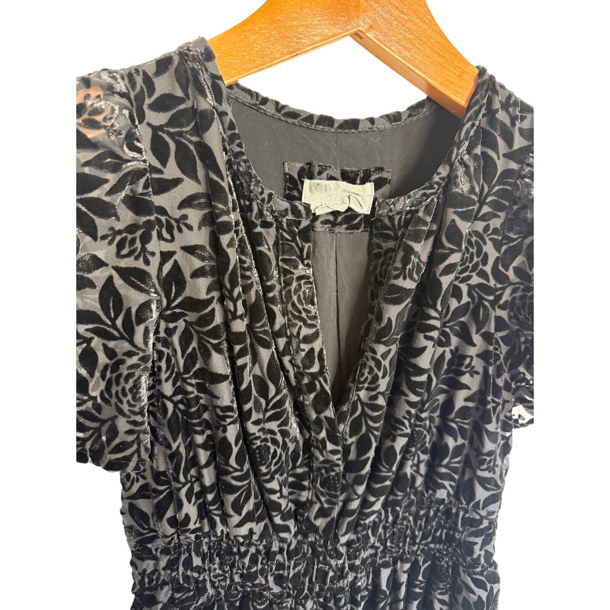 Anthropologie The Somerset Velvet Mini Dress Black Size S