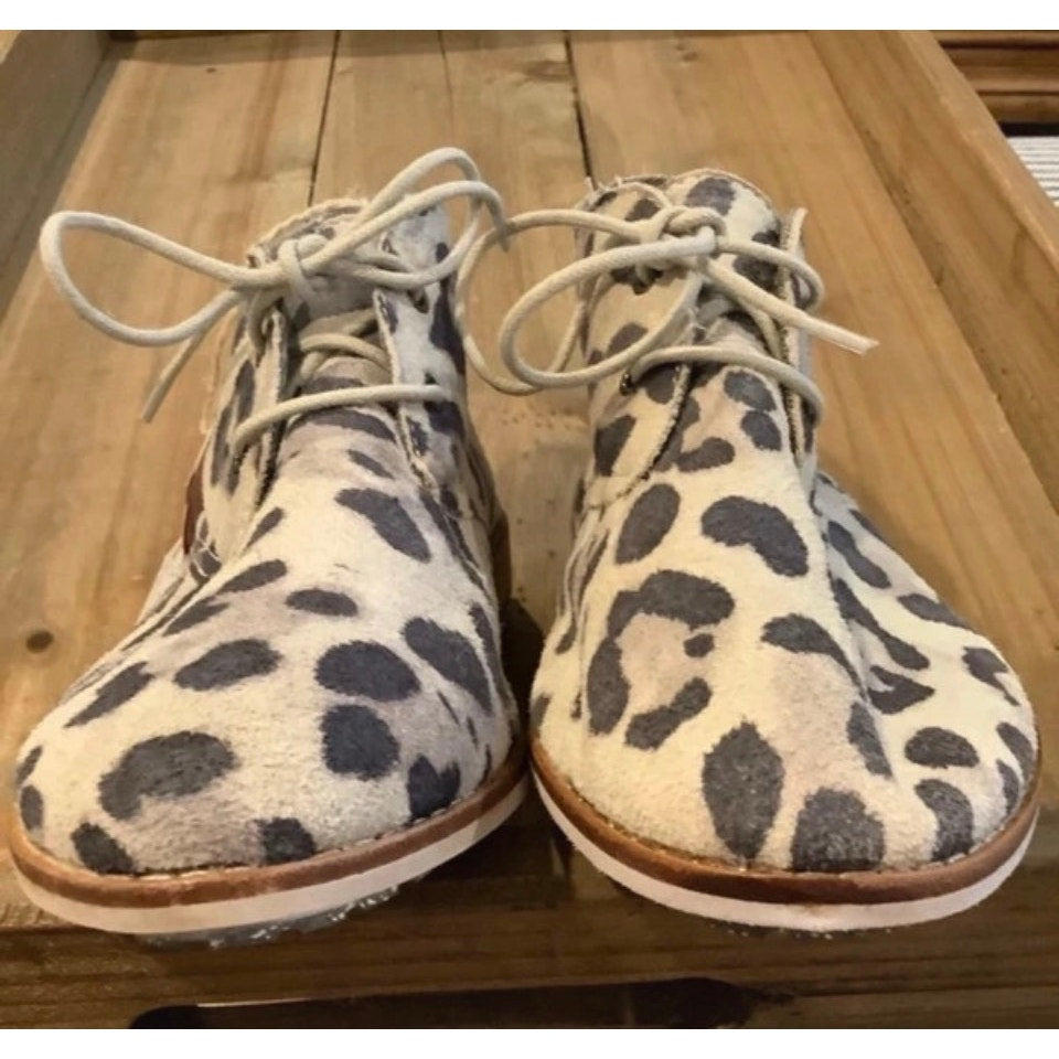Rollie Nation Derby Leopard Print Canvas Desert Boots size 6.5 – 7 (EU 37)