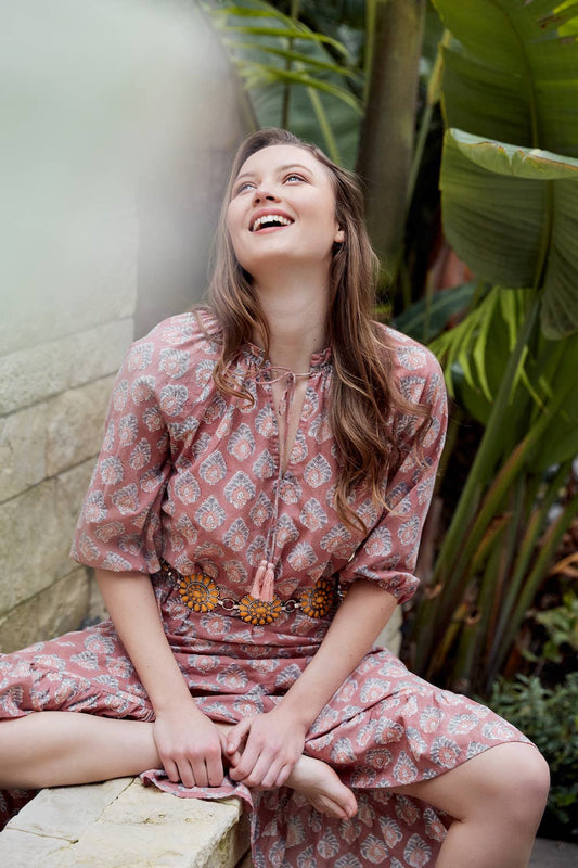 Kaishori Block Printed Cotton Dress