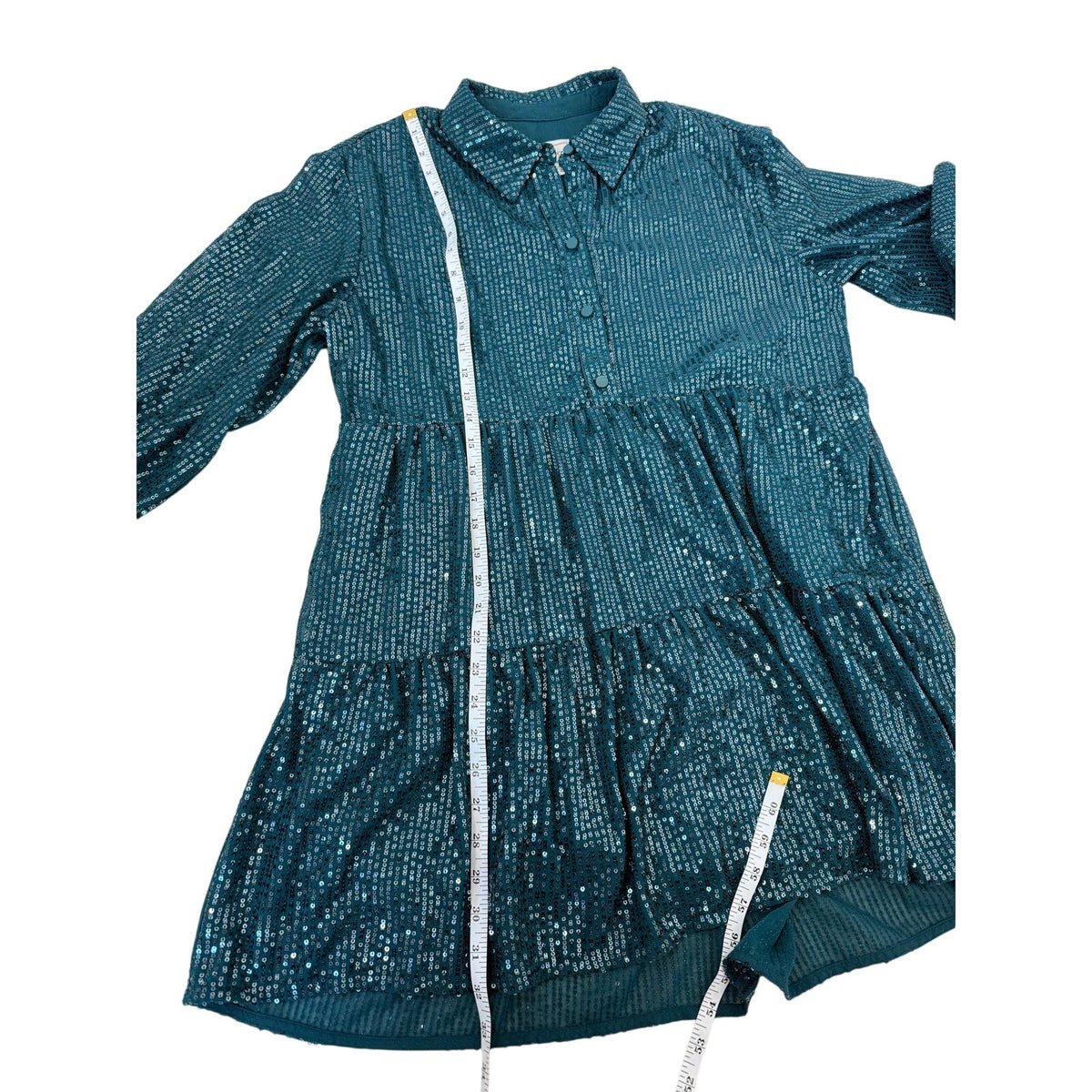 Maeve Anthropologie Bettina Sequin Mini Dress Green M