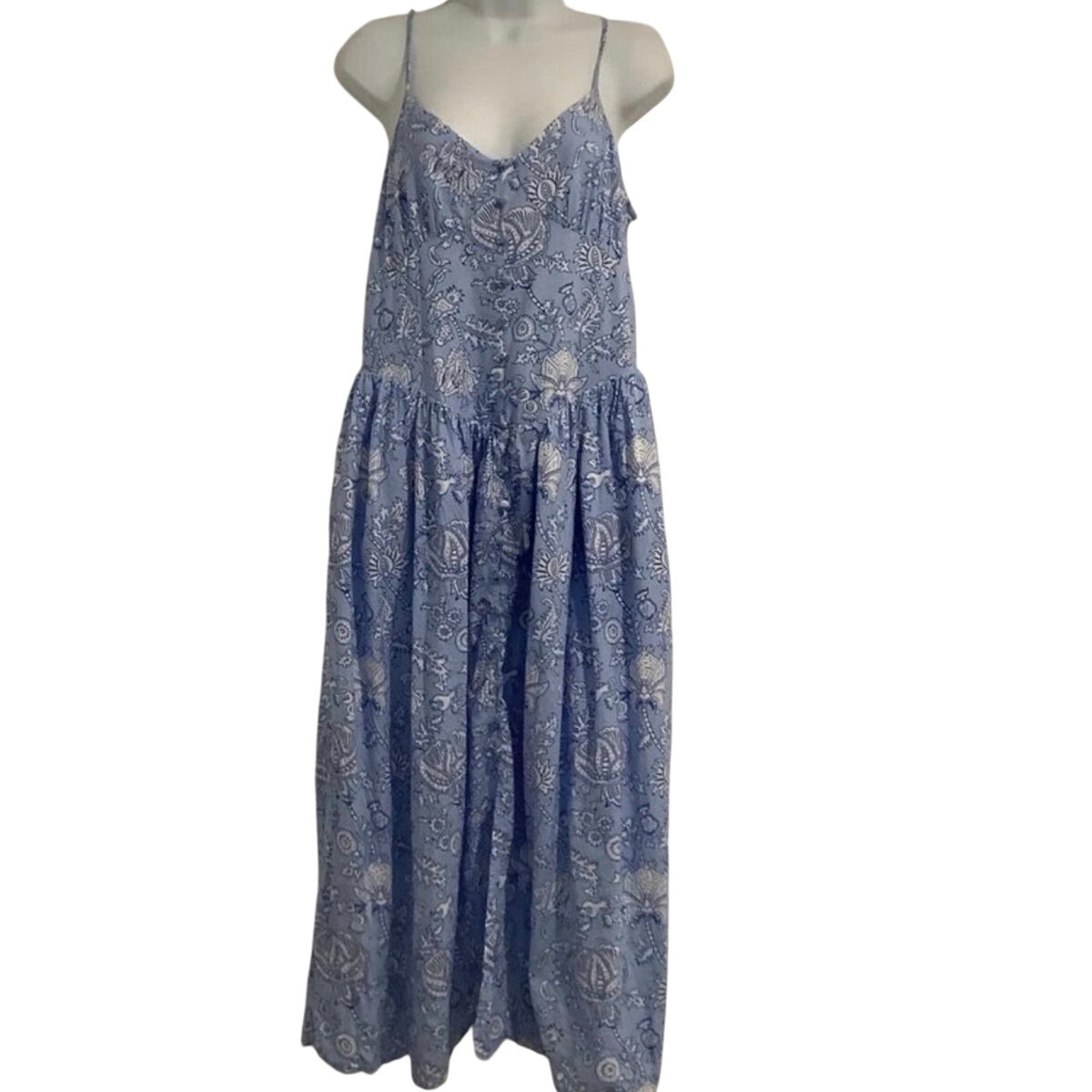 Roller Rabbit x Target Paisley Block Print Maxi Dress Blue M Boho