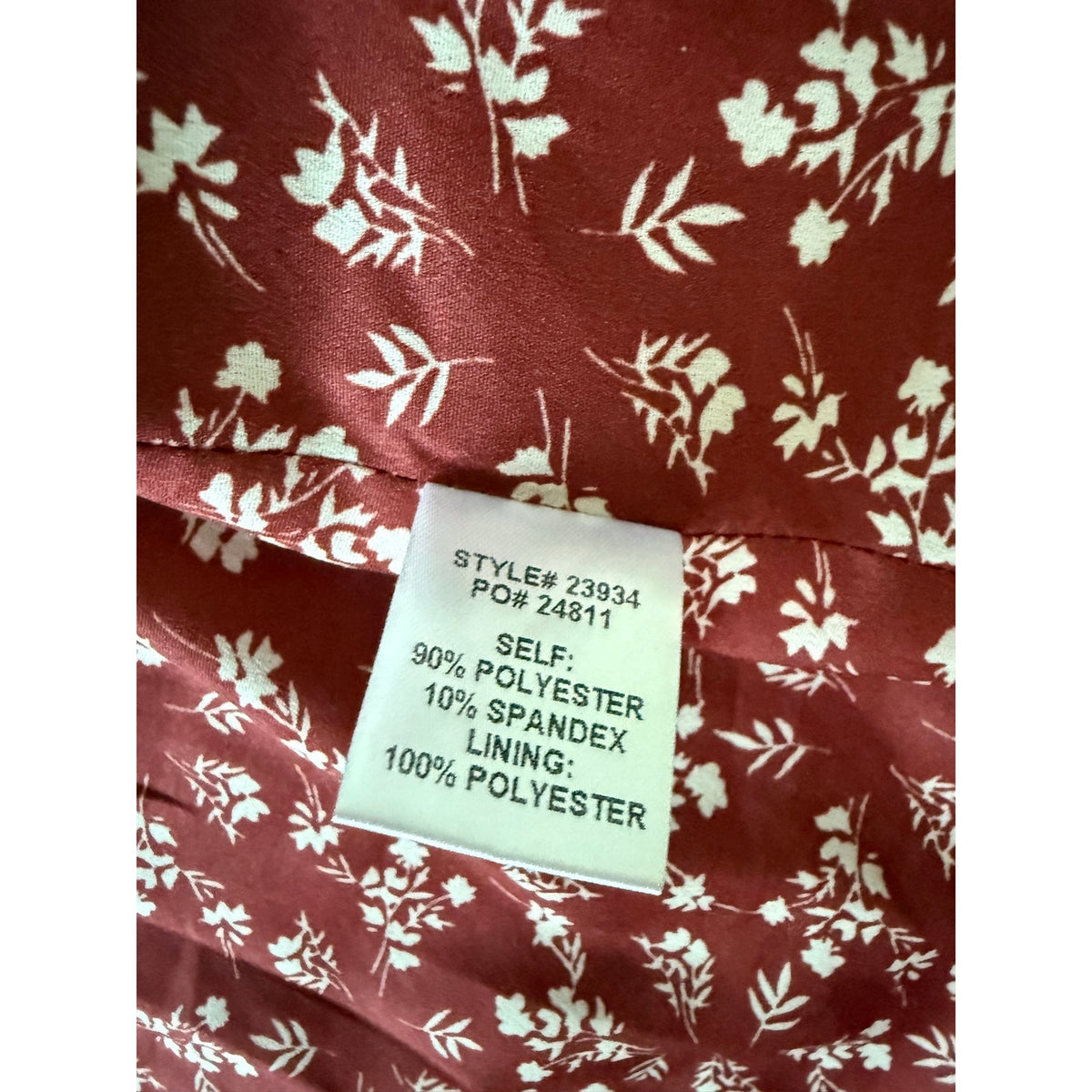 Skies Are Blue Rust Red Velvet Blazer 3/4 length sleeve with Floral Lining M