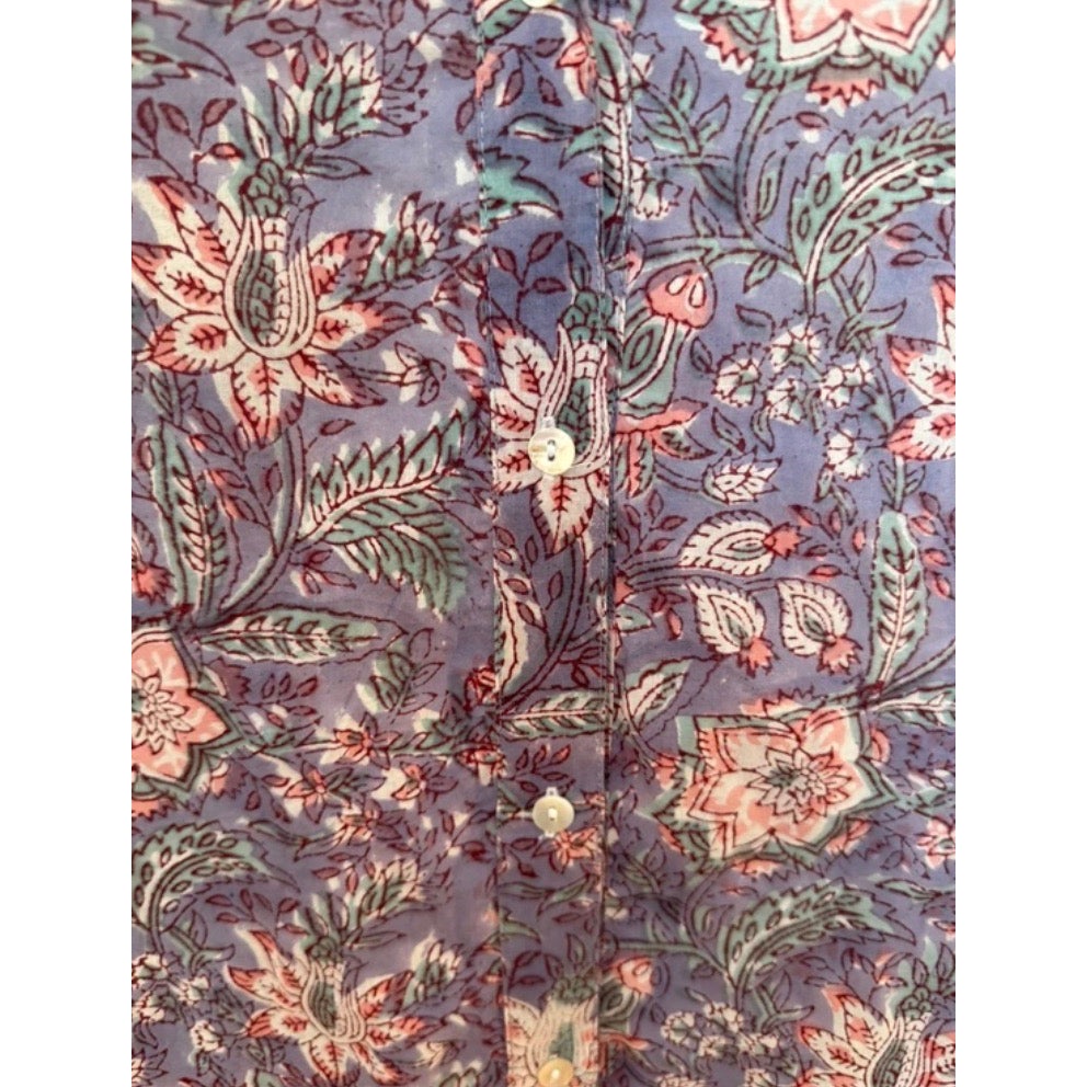 MILLIER Floral Print Button Front Maxi Shirtdress Small