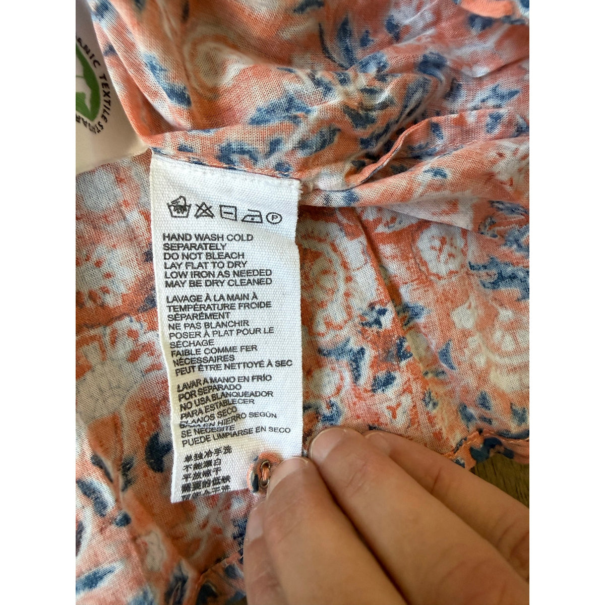 Cleobella Floral Puff Sleeve Top Orange Multi M