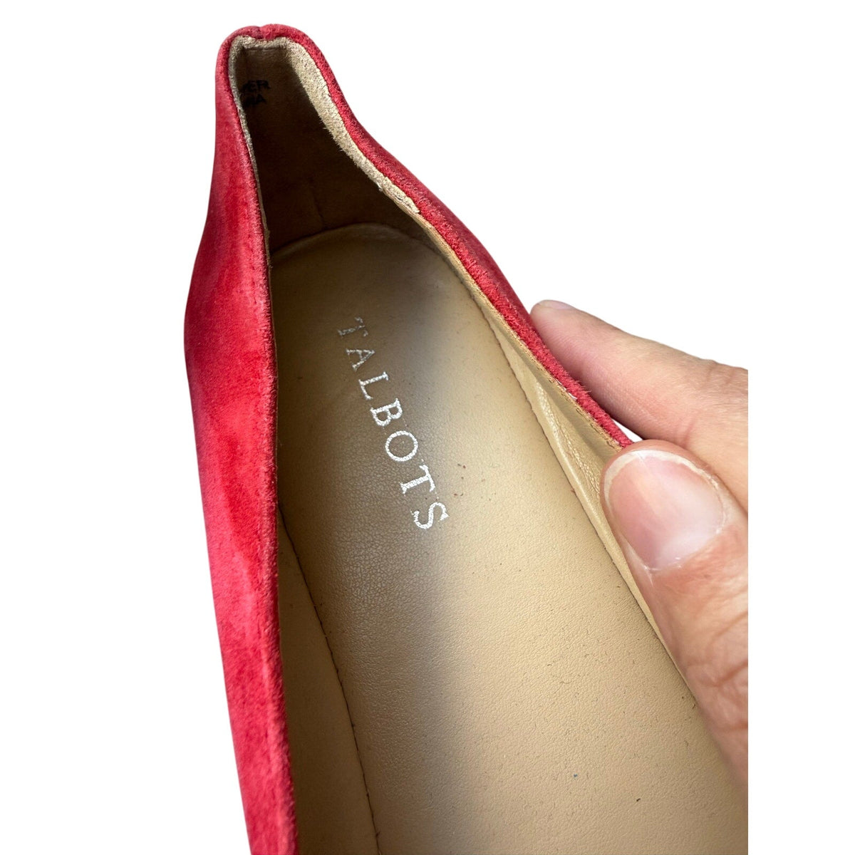 Talbots Red Suede Horsebit Loafers 8.5 M
