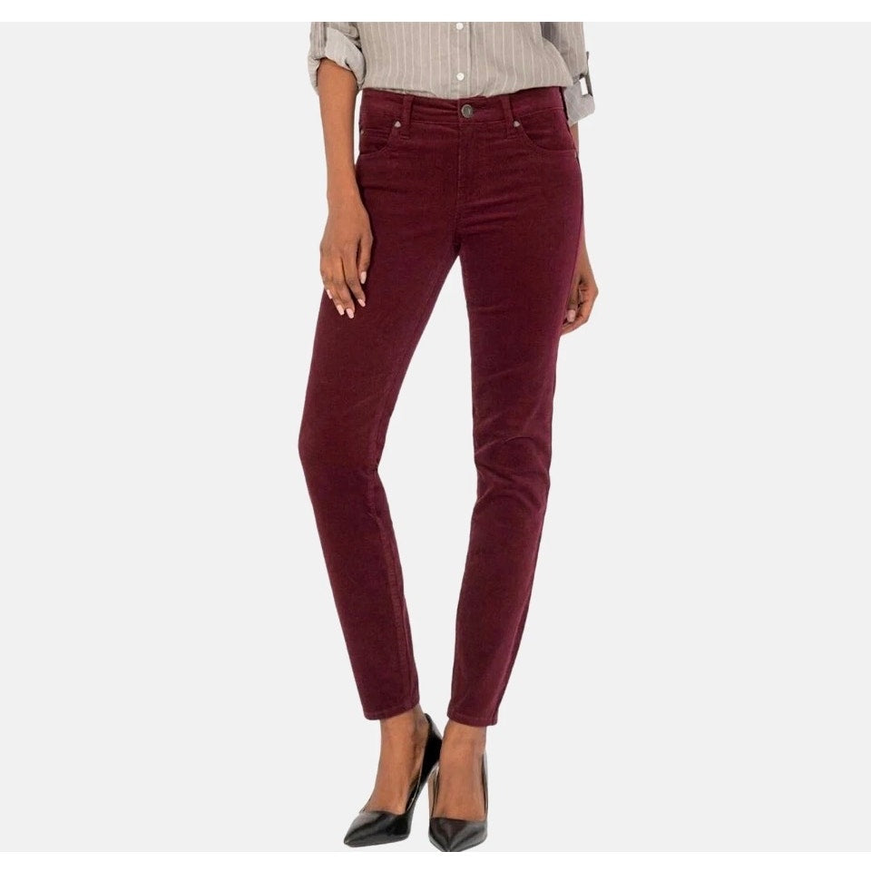 KUT from the Kloth NWT Diana Skinny Corduroy Pants in Magenta 10