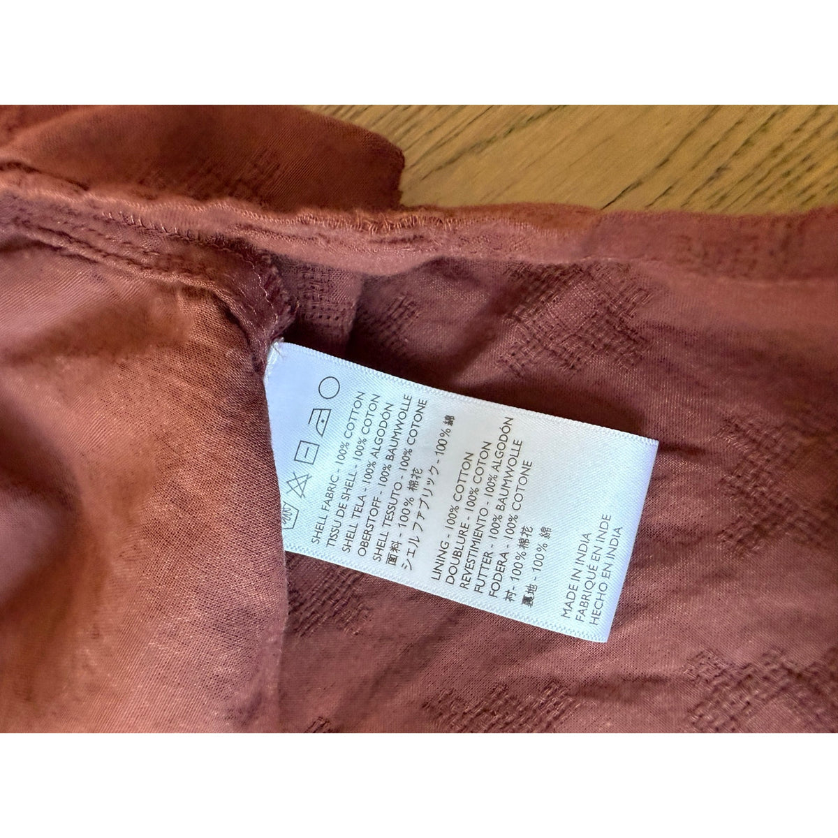 Cleobella Rust Eyelet Ruffle Collar Button-Front Blouse M
