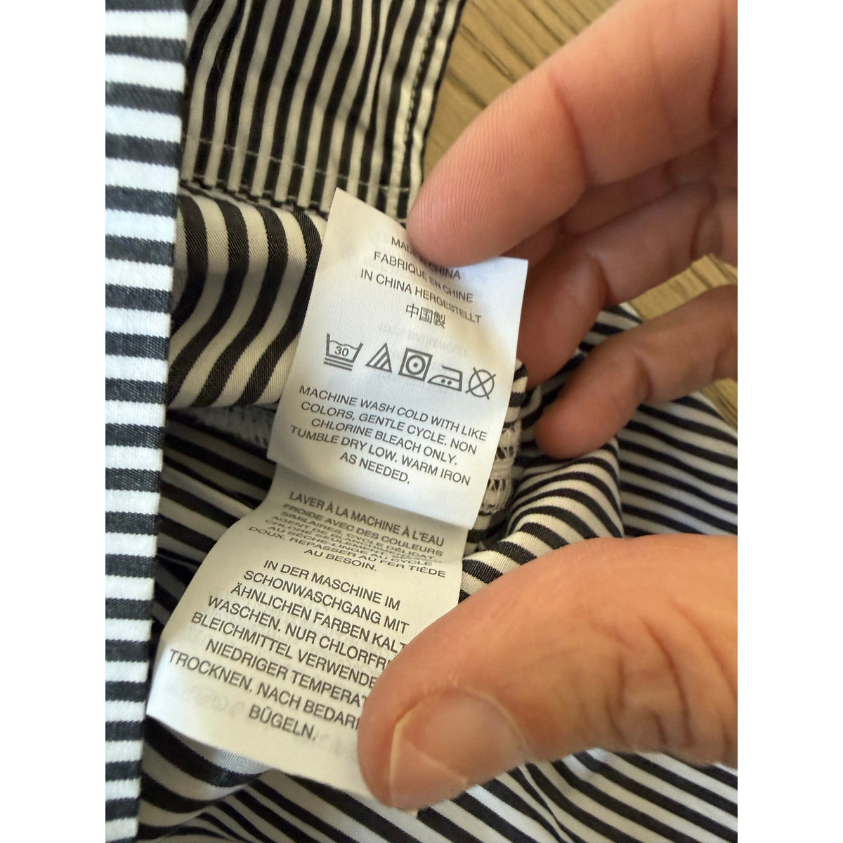 J.Crew Striped Funnel Neck Button Shoulder Top - 4P