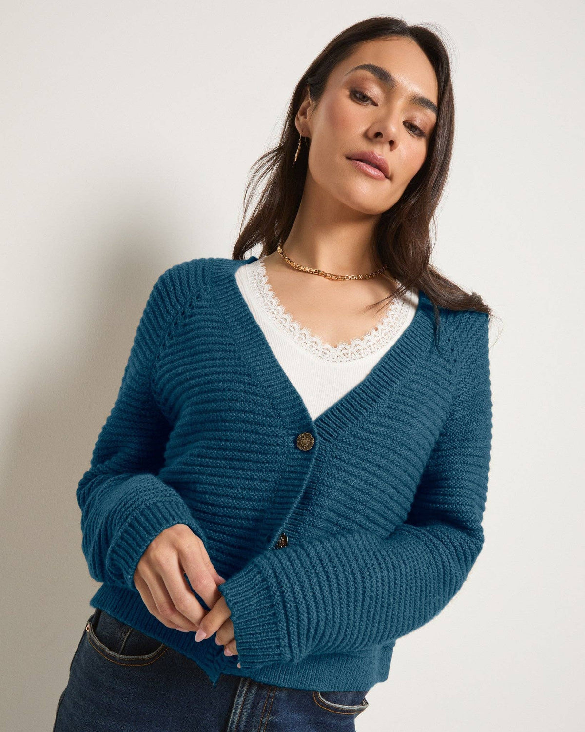 Meadow Cardigan: Deep Sea - Mindy's Boutique