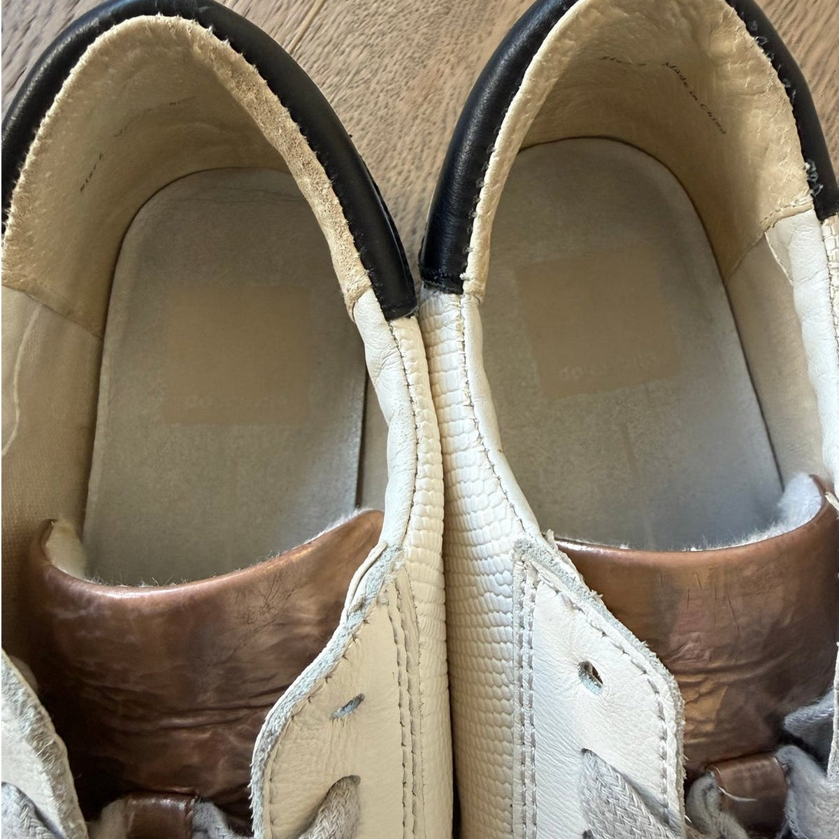 Dolce Vita Metallic Copper and White Textured Leather Fashion Sneakers 6 - Mindy's Boutique