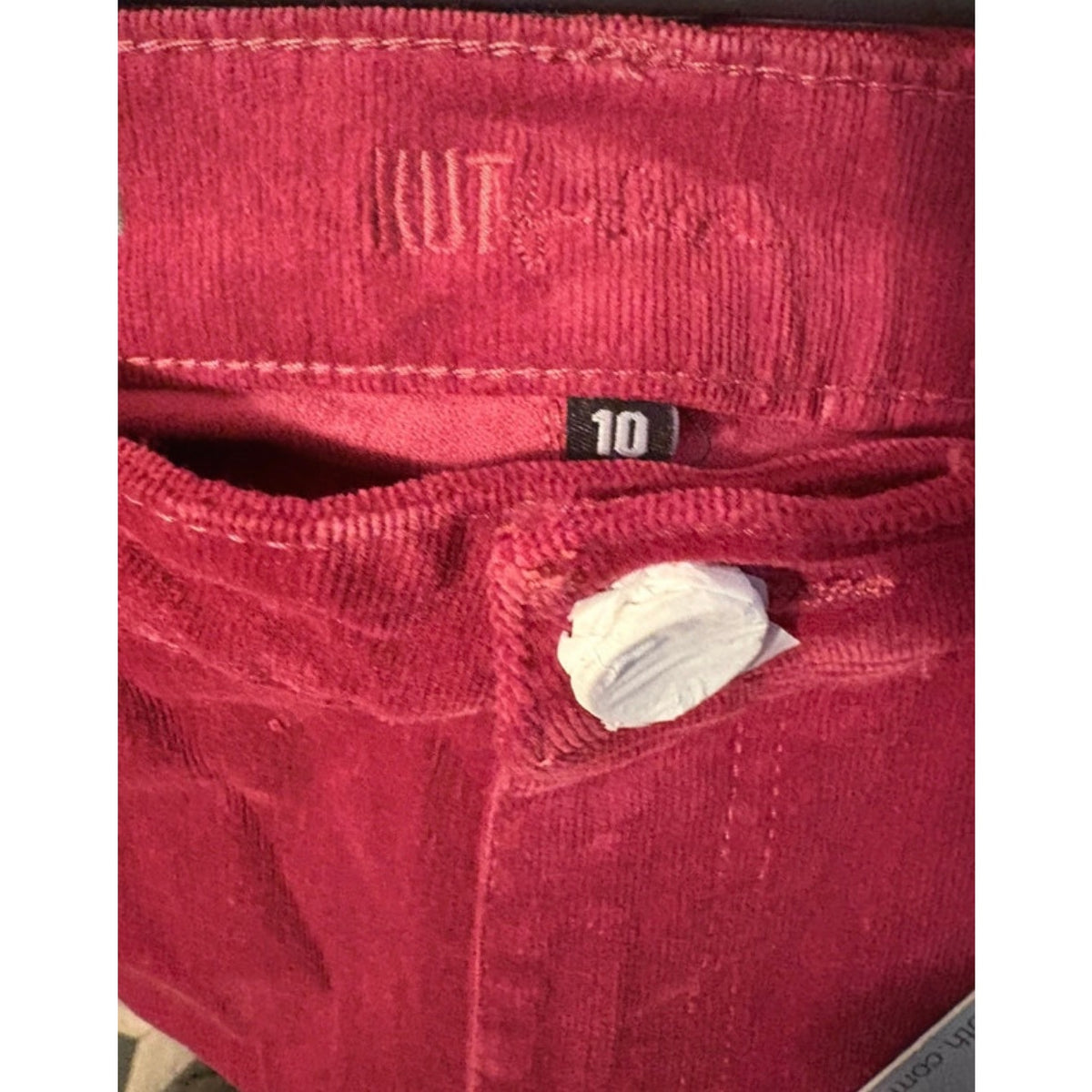 KUT from the Kloth NWT Diana Skinny Corduroy Pants in Magenta 10